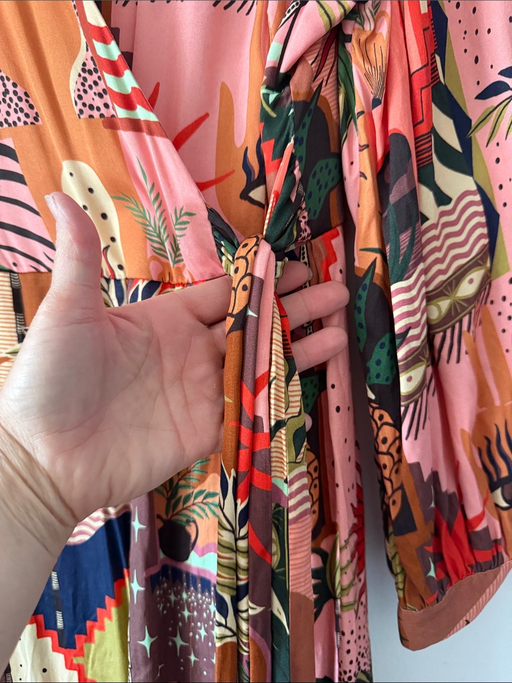 FARM Rio Pink Multi Mystical 🍃Print Jumpsuit - Picture 4 of 15